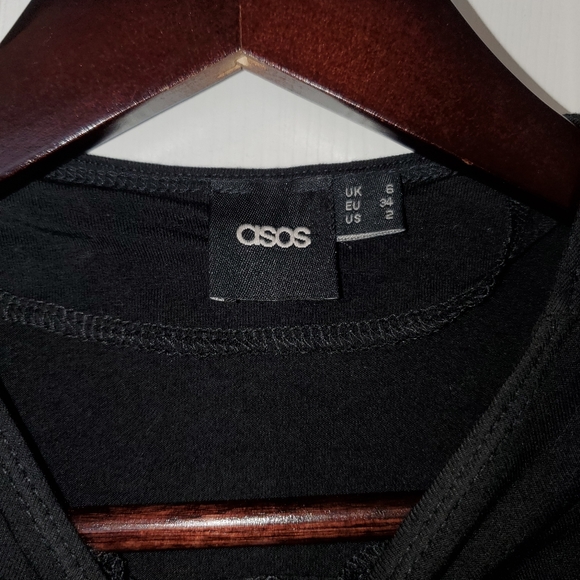 ASOS black midi dress size 6 - Picture 2 of 3